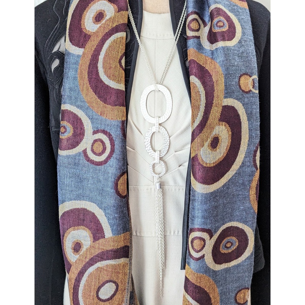 Modernist Style Tassel Fringe Statement Necklace